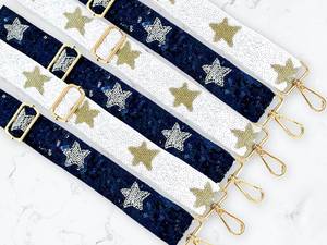 Dây đeo đính cườm điều chỉnh màu Xanh hoàng gia | hoàn hảo cho túi sân vận động buổi hòa nhạc-Trò chơi ngày Crossbody đội thể thao bóng đá tailgating- - Product Image 3