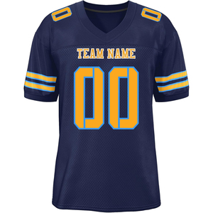 Streetwear OEM Maillots de football américain Sportswear Clubwear Maille de polyester respirante à séchage rapide Logo de l'équipe Numéros - Product Image 5