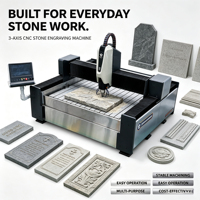 Machine de gravure CNC 3 axes pour la sculpture sur pierre, le marbre, le granit, la gravure de pierres tombales, le relief et la découpe de lettres