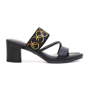 Sandalias de tacón formales negras PU0129 Slipper - Product Image 3