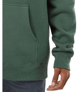 เสื้อฮู้ดแบบสวมศีรษะของผู้ชายผ้าฝ้าย100% 450GSM โลโก้กำหนดเองเสื้อครอปที่เปิดไหล่โอเวอร์ไซส์สำหรับฤดูหนาว - Product Image 6