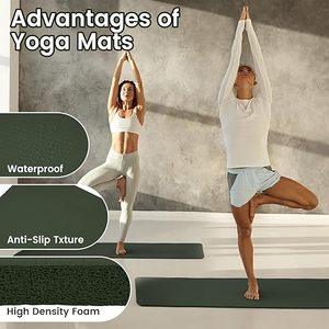 Esterilla de Yoga respetuosa con el medio ambiente OEM de calidad de alta densidad PU grueso logotipo personalizado goma Natural antideslizante Pu esterillas de Yoga de entrenamiento sostenibles - Product Image 5