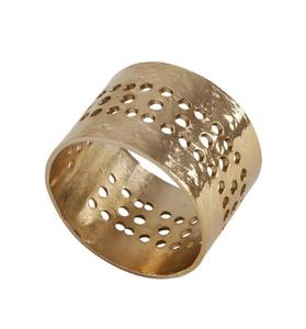 Servilleteros redondos geométricos, servilletero de oro hueco de Metal para mesa de cena, fiesta, decoración de boda - Product Image 5