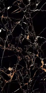 Usine de carreaux Portoro noir brillant 600x1200mm aspect marbre émaillé poli sol en porcelaine Premium - Product Image 5