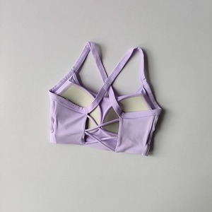 Sujetador deportivo transpirable a prueba de golpes ecológico para mujer precio al por mayor personalizado Top Runni Fitness estampado con logotipo frontal Digital - Product Image 5