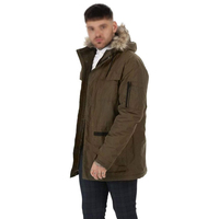 Chaqueta Parka de Tela para Hombre, Estilo Nuevo, Transpirable, Color Verde Oliva Oscuro, con Chaqueta Parka Cómoda para Hombre
