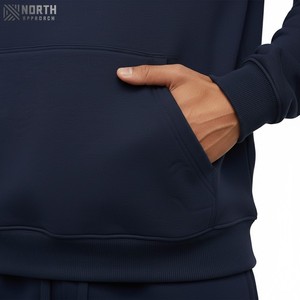 Pull à capuche en molleton lourd 100% coton pour hommes Sweat-shirt d'hiver de haute qualité avec logo imprimé Motif solide Teint uni en vente - Product Image 6