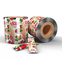 Film en rouleau laminé personnalisé en aluminium, emballage anti-humidité pour aliments, bonbons, biscuits, chips, gelée, nouilles