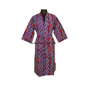 Chaqueta Kantha Hecha a Mano para Mujer, Estampado Floral, Kimono Japonés, Abrigo Largo Bohemio, Multicolor, Ropa Casual de Playa para Todas las Temporadas - Product Image 2