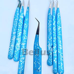 Pinzas de extensión de pestañas con etiqueta privada a granel, pinzas para pestañas con logotipo personalizado, accesorios, herramientas, suministro OEM de acero inoxidable - Product Image 3