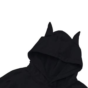 Sudaderas con Capucha Bordadas en Negro, 100% Algodón, Tejidas, con Estampado, para Adolescentes y Mujeres, Otoño - Product Image 5