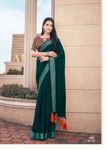 Último diseñador Georgette seda bordado Saree secuencia vestido de alta calidad traje Salwar Kameez Lehenga Choli Fab Zone - Product Image 4
