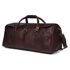 Sac de voyage unisexe de grande capacité avec logo personnalisé de qualité supérieure Bagages de voyage en cuir véritable de luxe pour hommes légers - Product Image 2