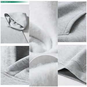 Wholesale Heavyweight 100% Cotton Oversized <b>Hoodie</b> Thick Fleece Sweatshirt Loose Plush Winter Fashion No <b>String</b> <b>Hoodie</b> Digital - Product Image 4