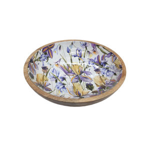 Customized Decorative Wooden Round Shape Fruit Bowl Enamel Finished for Kitchen and <b>Tabletop</b> Food & Snacks Serving Bowls - Product Image 1