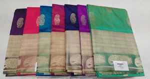 Saris clásicos de seda pura Handloom 100%, cortinas indias hechas a mano auténticas, Ropa Étnica para mujeres, perfectos para celebraciones de bodas - Product Image 4