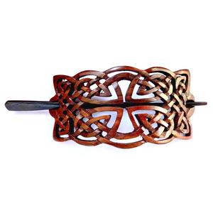 Pince à cheveux en bois, pince à chignon fantaisie, pince incurvée française antidérapante pince en bois artisanale pince à cheveux en bois personnalisée - Product Image 4