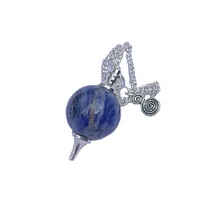 Hot Selling Sodalite Pendulum Healing Gemstone Crystal For Ring and Necklace Clear Quartz Gemstone Pendulum
