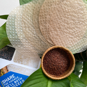 Papel de arroz mutil-color natural cuadrado/redondo vietnamita para rollos de primavera/Cocina Asiática (WA84356084695) - Product Image 3