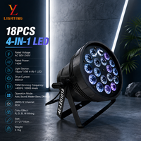 Projecteur LED Par 18*10W 4-en-1 140W RGBW, 8 canaux DMX512, gradation PWM, pour scène, fêtes, mariages, discothèques et spectacles