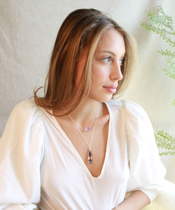 Banded Fluorite pear gemstone <b>wired</b> chain necklace Bohemian 925 <b>sterling</b> <b>silver</b> gold plated handmade pendant necklaces for women - Product Image 1