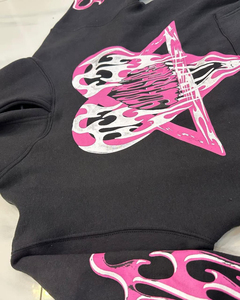 Vêtements de rue de haute qualité avec logo personnalisé dernière mode Vêtements Jogging Pantalon évasé Survêtement polaire technique d'impression bouffante - Product Image 2