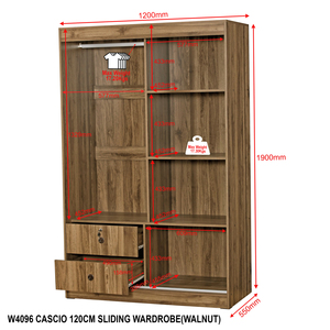 Modern Contemporary Bedroom Furniture W4096 Storage Shelves Closet <b>Wardrobe</b> Walnut Graphite Grey for Villa Home Hotel Use Made - Product Image 4