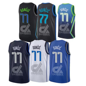 Maillot de basket-ball pour homme des Dallas Mavericks # 77 Luka Doncic Tenue d'équipe des États-Unis avec nom et numéro personnalisables, ensemble d'été grande taille - Product Image 3
