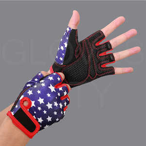 Precio al por mayor cómodos guantes de levantamiento de pesas Acolchados transpirables para interiores y exteriores culturismo GUANTES DE Fitness para Unisex - Product Image 3
