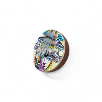 Kalimba de Cáscara de Coco Ecológica al por Mayor, Souvenir Personalizado en Color y Tamaño, Mini Juguete de Madera para Niños, Decoración del Hogar, Música