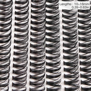 Kit de Extensiones de Pestañas Huicop, 130 Piezas de Pestañas en Racimo e Individuales, 10-16 mm, Estilo Natural, Pestañas Postizas de Pelo Sintético - Product Image 3