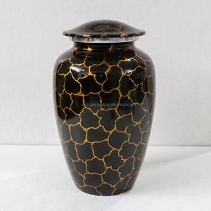 Urnes de haute qualité urnes de crémation en aluminium pour les cendres humaines conception fissurée prix bon marché de l'Inde urnes funéraires fournitures de l'Inde - Product Image 6