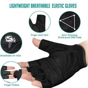 Premium Quality Khirad Sports Cycling <b>Gloves</b> Leather/<b>Mesh</b>/Neoprene Materials Customizable Options for Training-Best Cycling - Product Image 3