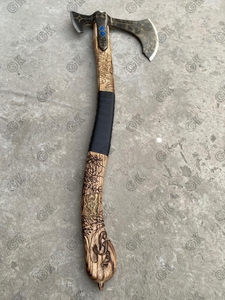 Venta directa de fábrica de alta calidad hecho a mano de acero al carbono <span class=keywords><strong>God</strong></span> <span class=keywords><strong>Of</strong></span> <span class=keywords><strong>War</strong></span> Leviathan Hatchet hachas multiusos madera <span class=keywords><strong>precio</strong></span> inmejorable - Product Image 2