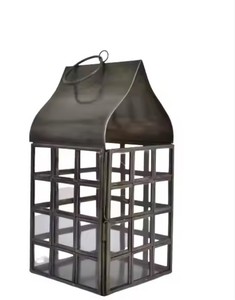 โคมไฟเชิงเทียนโลหะและแก้วสำหรับตกแต่งกลางแจ้ง - Product Image 1