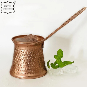 2025 Best Quality Copper <b>Coffee</b> Pot, Milk Pot Brass Handle Machine Hammered - Product Image 3