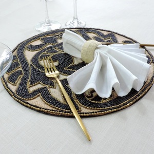 Wholesale Factory Price Glass <b>Beaded</b> <b>Placemats</b> Designer Decorative <b>Beaded</b> <b>Placemats</b> For Farmhouse At Whole Sale Price - Product Image 3