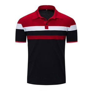 เสื้อยืดคอตตอนสำหรับผู้ชายเสื้อโปโลผ้าโพลีเอสเตอร์ปักลายเรียบสีทึบออกแบบโลโก้ได้ตามที่ต้องการ - Product Image 2