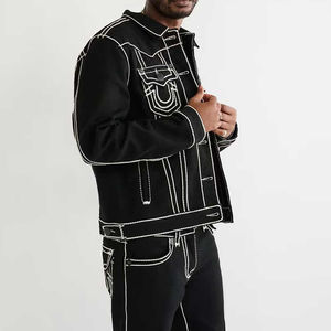 Veste en jean vieilli Prix raisonnable Veste en jean pour homme Tenue de bonne qualité Veste pour homme sur mesure - Product Image 4