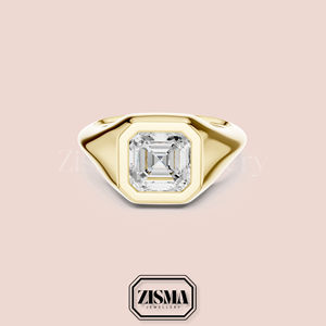 Bague de sertissage de diamants cultivés en laboratoire en or massif 14 carats | Vente en gros de bijoux personnalisés | Mariage personnalisé, fiançailles et vêtements de tous les jours - Product Image 5