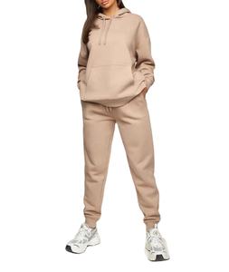 Conjuntos de 2 piezas de deportes de invierno para correr informales para mujer, sudadera de entrenamiento de algodón de manga larga, pantalones dulces con cremallera, nuevo estilo 2026 - Product Image 3