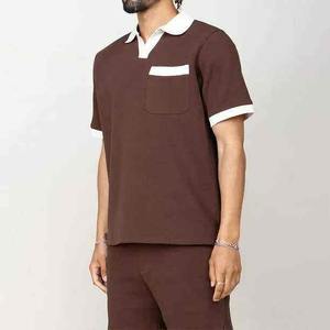 Vente en gros de nouveaux ensembles de shorts d'été décontractés pour hommes ensemble de survêtement uni à manches courtes avec short et t-shirt vêtements de marque pour hommes ensembles 2 pièces - Product Image 4