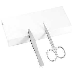 Pinzas para cejas de Punta inclinada a granel para desplumar, pinzas afiladas para dar forma a las cejas, tijeras para cejas de acero inoxidable, fácil agarre - Product Image 3