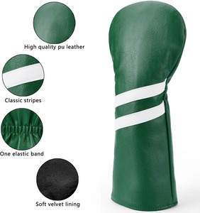 PU Leather Golf Headcover Full <b>Set</b> Bold Graffiti Waterproof Durable Easy Clean Club Cover for Woods Protection Made In Vietnam - Product Image 6