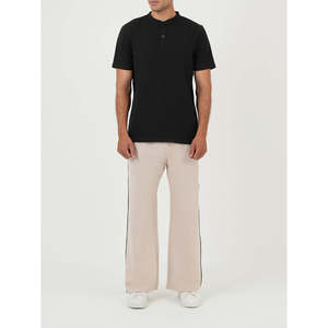 DEZBA Stylish Regular Basic <b>Man</b> <b>Trousers</b> 100% Cotton <b>Elastic</b> Waist Straight Fit Customizable Logo Zipper Decoration Size XL - Product Image 2