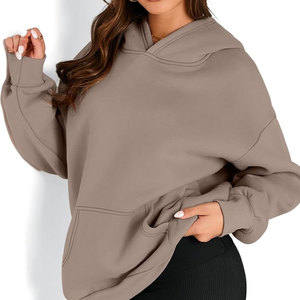 Sudadera con Capucha Oversize de Invierno para Mujer, 100% Algodón, Estilo Urbano, Colores/Logotipo Personalizables, Secado Rápido y Transpirable, con Cordón Ajustable - Product Image 2