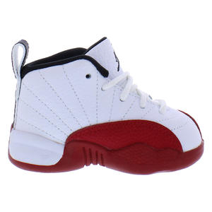 รองเท้า Nike จอร์แดน12ย้อนยุคสำหรับทารก/เด็กวัยหัดเดินสี: ขาว/ดำ/แดง100% ของแท้ - Product Image 3