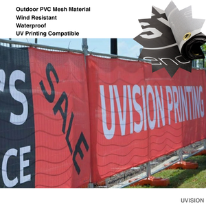 Pancarta de Malla de PVC Impresa con UV Personalizada para Exteriores, Pancarta Publicitaria Colgante Resistente al Viento - Product Image 4