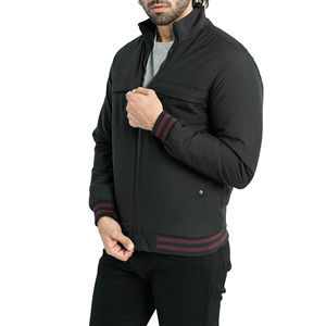 Chaqueta Bomber de Moda Masculina, Casual, Otoño Invierno, Corte Entallado, Cuello Alto, Transpirable, Secado Rápido, OEM Personalizado - Product Image 2