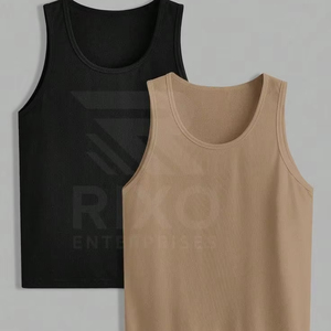 เสื้อกล้ามผู้ชายไซส์ใหญ่ RIXO ENTERPRISES ผ้าฝ้ายถัก 100% ระบายอากาศ คอกลม น้ำหนัก 220 กรัม ขายตรงจากโรงงาน ผลิตในปากีสถาน - Product Image 2